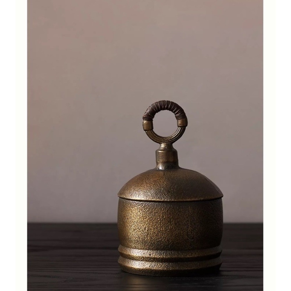 Amber Lewis for Anthropologie Decorative Brass Bronze Cowbell Small
